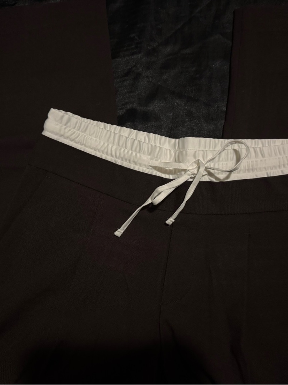 Gap Mid Rise Double-Waist Pants in brown brushed twill